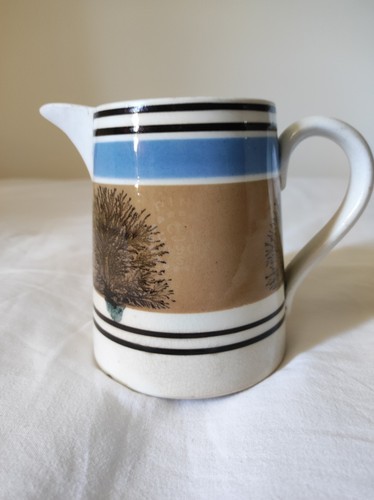 Antique mochaware jug - mochaware,
