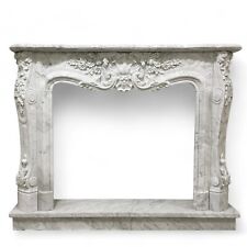 Frame Fireplace Decorated Louis XVI Marble Carrara Mantel Fireplace L150