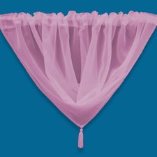 Plain tasseled voile swags - plain,