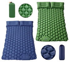 Self Inflating Mattress Double Sleeping Mat Air Bed Pad Camping Hiking Pillow