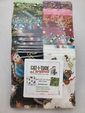 Special Offer 2 For 1   Christmas Catitude Strip Pie Jelly Roll 40 strips X 2.5"