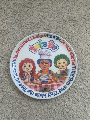 Vintage tots melamine plate - tots, tv