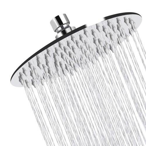 Luxury chrome 200mm round - chrome, 8"