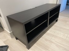 IKEA BESTÅ TV bench open shelves, black-brown 120cm