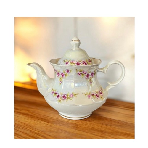 Vintage floral teapot tea pot - floral,