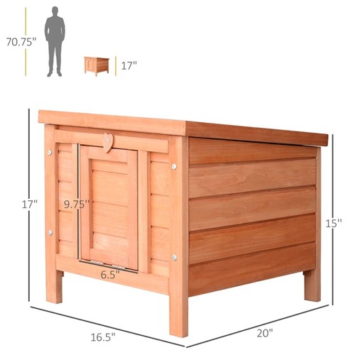 Wooden pet dog house natural - pet,