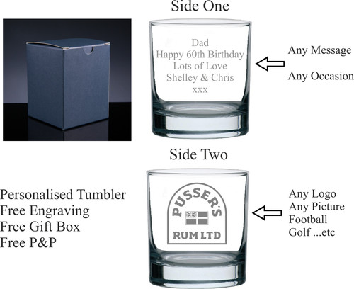 Personalised 10oz pussers rum - pussers,
