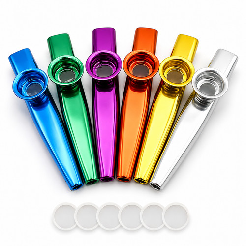 Metal kazoo with - , flute