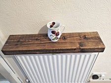Floating Radiator Rustic  Shelf Reclaimed  Chunky . 4.5cm with Floating Bracket