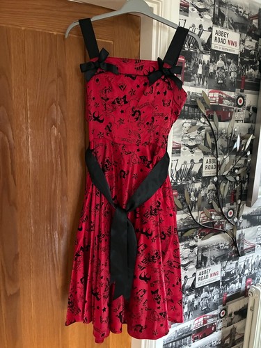 Hell bunny red and black - black, satin