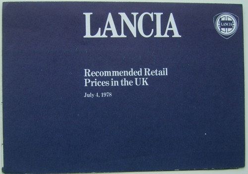 Lancia price list - price,