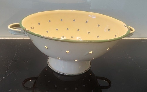 Enamel colander cream and - enamel,