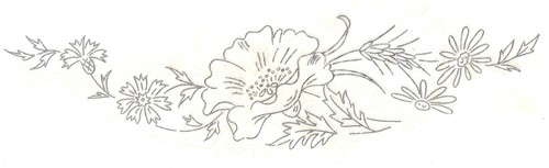 Vintage embroidery transfer - vintage,