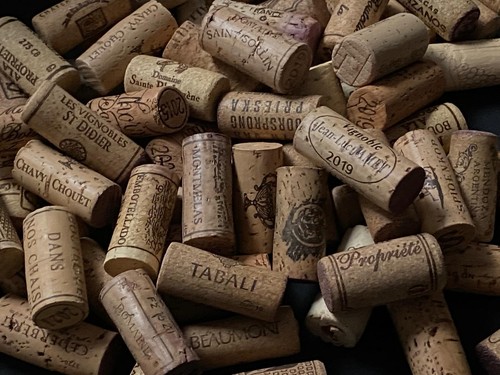 100 natural wine corks - natural,