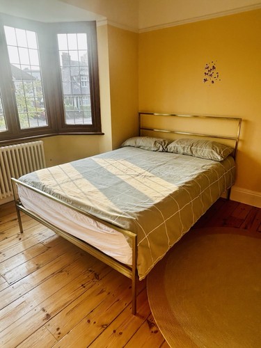 Gold brass swoon double bed - brass,