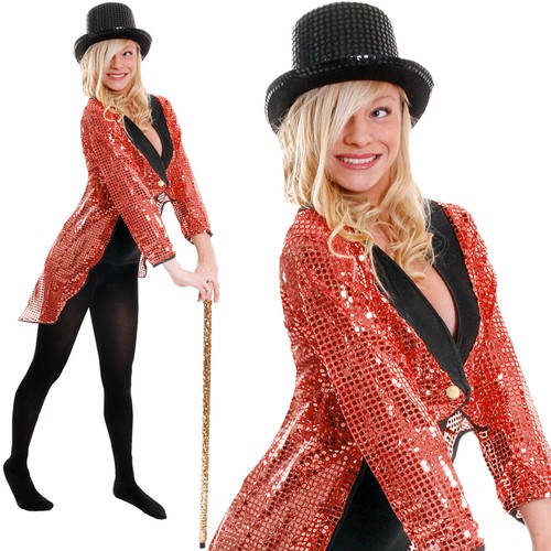 Red sequin tailcoat - sequin, unisex