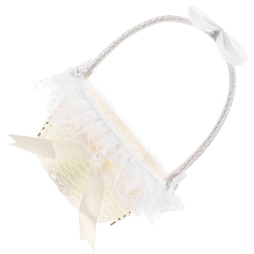 Flower girl basket with handle - flower,