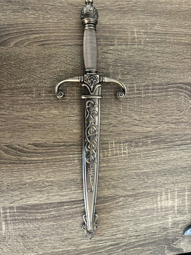 Silver ornate decorative dirk - ornate,