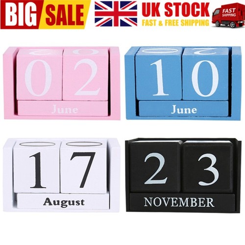 Wooden perpetual desk calendar - perpetual,
