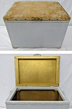 Vintage Wicker Ottoman /