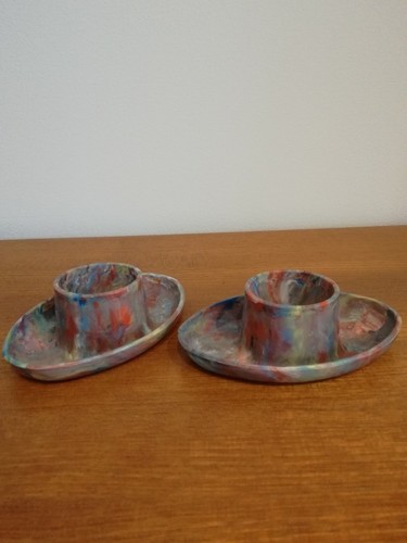 Vintage plastic mottled - plastic,
