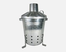 Galvanised Mini Incinerator 13L Steel Bin Garden Waste Burner Outdoor Use