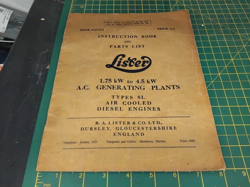 Lister original instruction - lister,