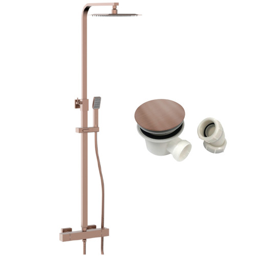Brushed bronze square - brushed,