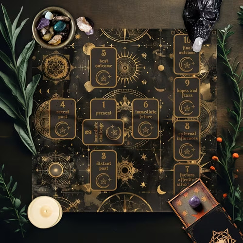 Celestial readings tablecloth - celestial,