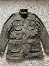 Barbour Corbridge Wax Jacket Olive MWX0340 OL71 Size S Hooded Very Good