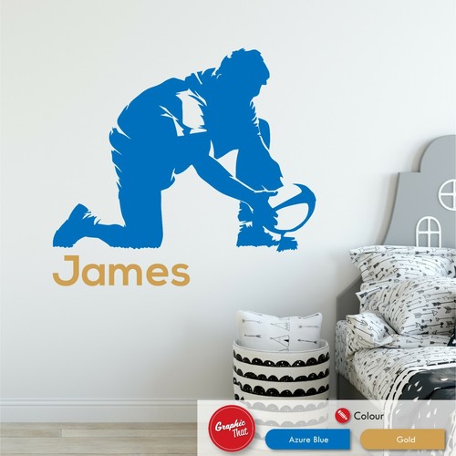 Rugby personalised wall art - personalised,