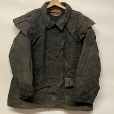 Bush Trader Wax Coat Mens XL Wax Jacket Trench Shoulder Cape Waterproof Riding