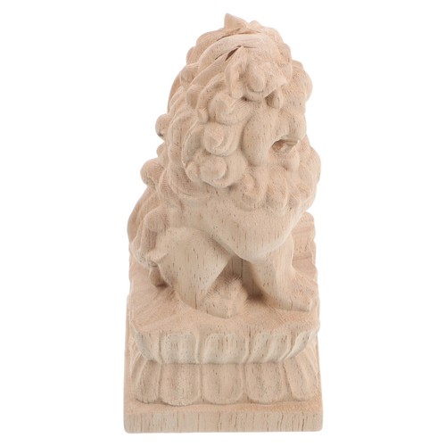 Intricately carved wood lion - intricately,