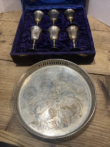 Six vintage silver plated - silver,