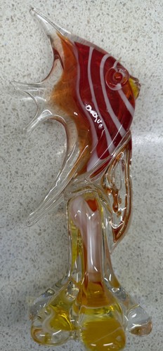 Murano style red yellow - murano-style, glass