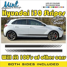 HYUNDAI i30 i40 i20 Side Stripes FITS ALL MODELS Decals Stickers Graphics  003
