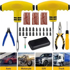 TYRE PUNCTURE REPAIR TOOL KIT MOTORCYCLE CAR VAN EMERGENCY TUBELESS TIRE PLUG🔥