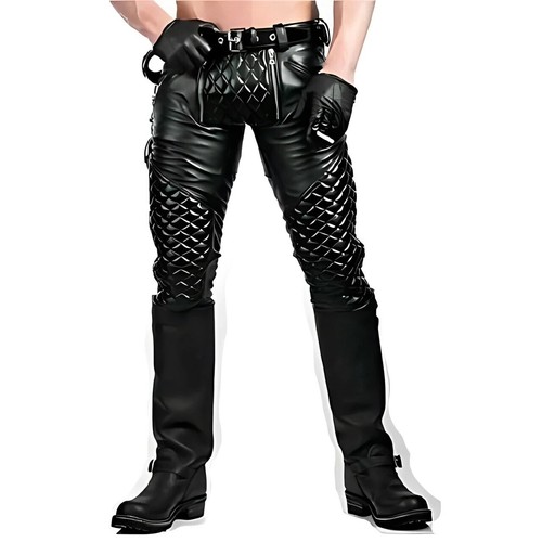 Men genuine leather pants - genuine,