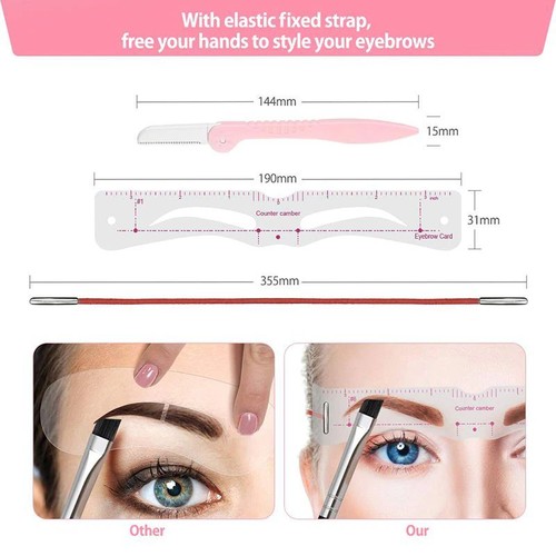 14pcs eyebrow stencils - stencils, shaper