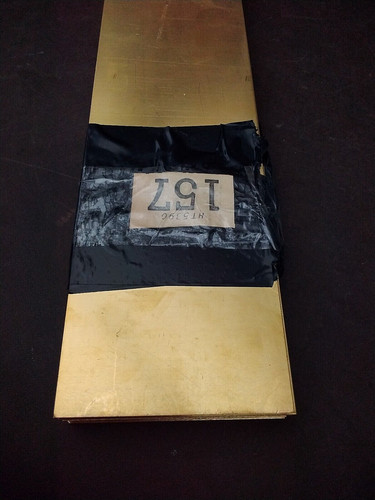 Brass flat 100 - brass, l