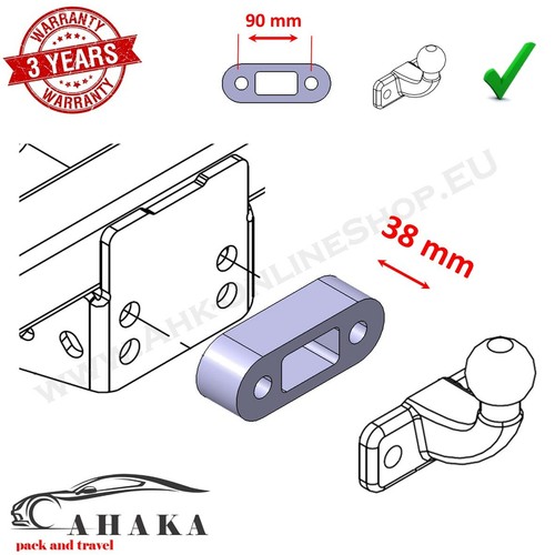 Towbar tow ball spacer block - towbar,