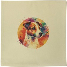 40cm x 40cm 'Jack Russell Terrier' Canvas Cushion Cover (CV00036956)