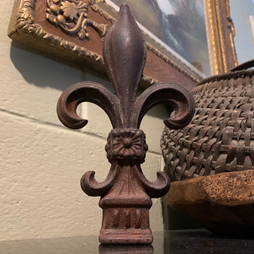 Antique cast iron fleur lys - antique,