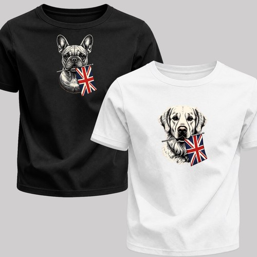 Dog flag union - dog, uk