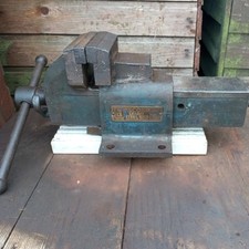 Vintage Record Leader no 12 Quick Release Steel Vice 4 1/2"-  jaws- weighs 20kg+