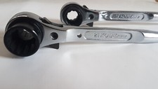 Scaffold Spanner Ratchet Podger Steel wrench 19 & 21mm Scaffolders 10" length