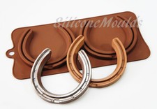 Chocolate HORSE SHOE Horseshoe Silicone Mould Cake Decorating Farrier Soap Resin