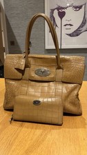Mulberry Bayswater Oak Croc Leather Bag & Matching Purse
