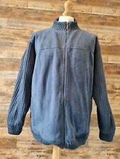 EWM Pure Classics Men's Blue Thick Zip Up Fleece Size Large