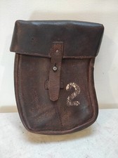 Czech army leather curved ammo belt pouch military ammunition communist soviet